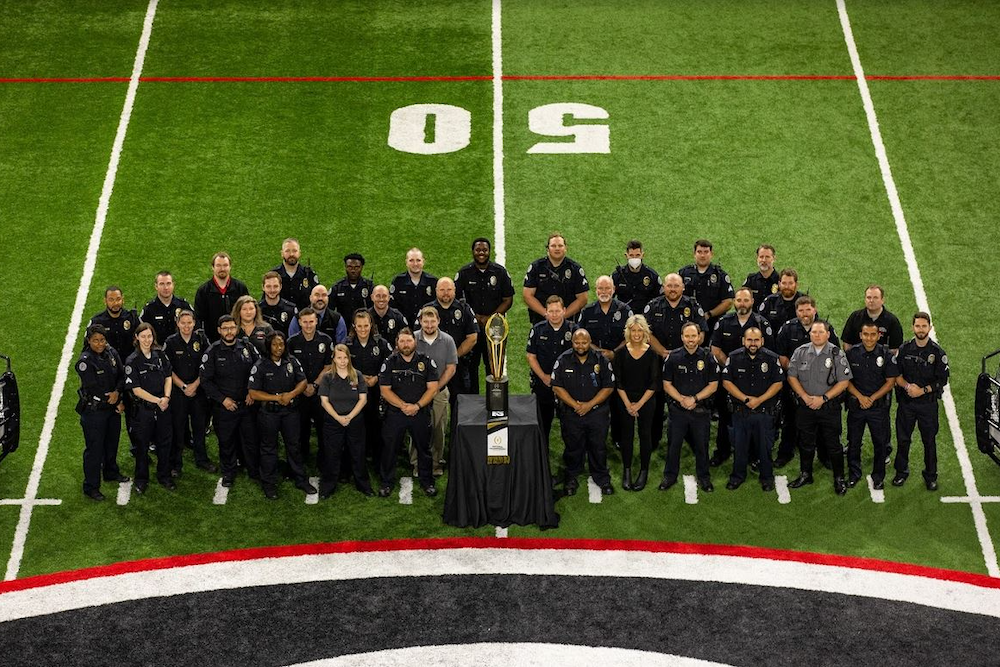 UGA PD with trophy